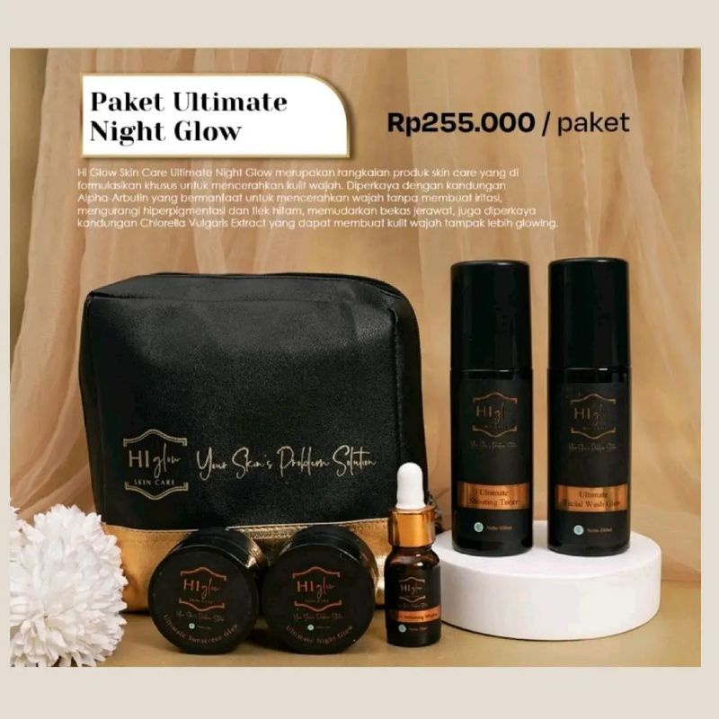 HI GLOW SKINCARE PAKET ULTIMATE NIGHT GLOW [COD]