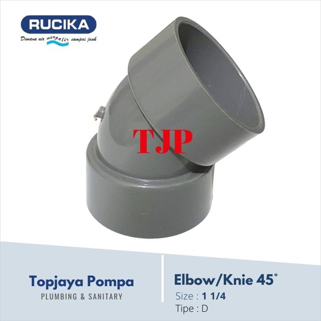 KNIE / ELBOW 45° DERAJAT PVC D RUCIKA 1 1/4&quot;