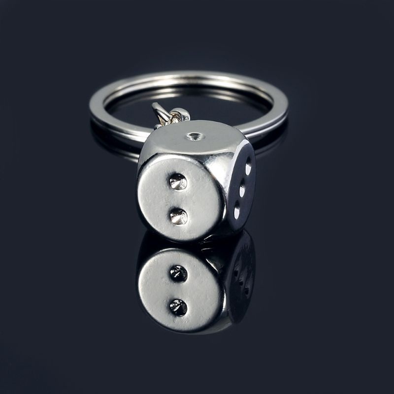 SIY  Lucky Dice Metal keychain Jewelry Gifts for Boyfriend Husband Dad