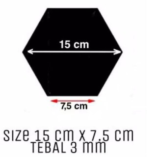 Paling DICARI Kaca  cermin hexagonal  tebal 3mm tinggi 