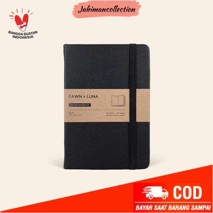 

✨ BISA COD ✨ Notebook / Journal A6 Small - Pebble Black - Buku Jurnal / Agenda - Dotted
