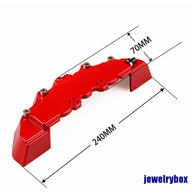 2pcs / lot Cover Caliper Rem Depan / Belakang Bahan Abs Untuk Dekorasi Mobil