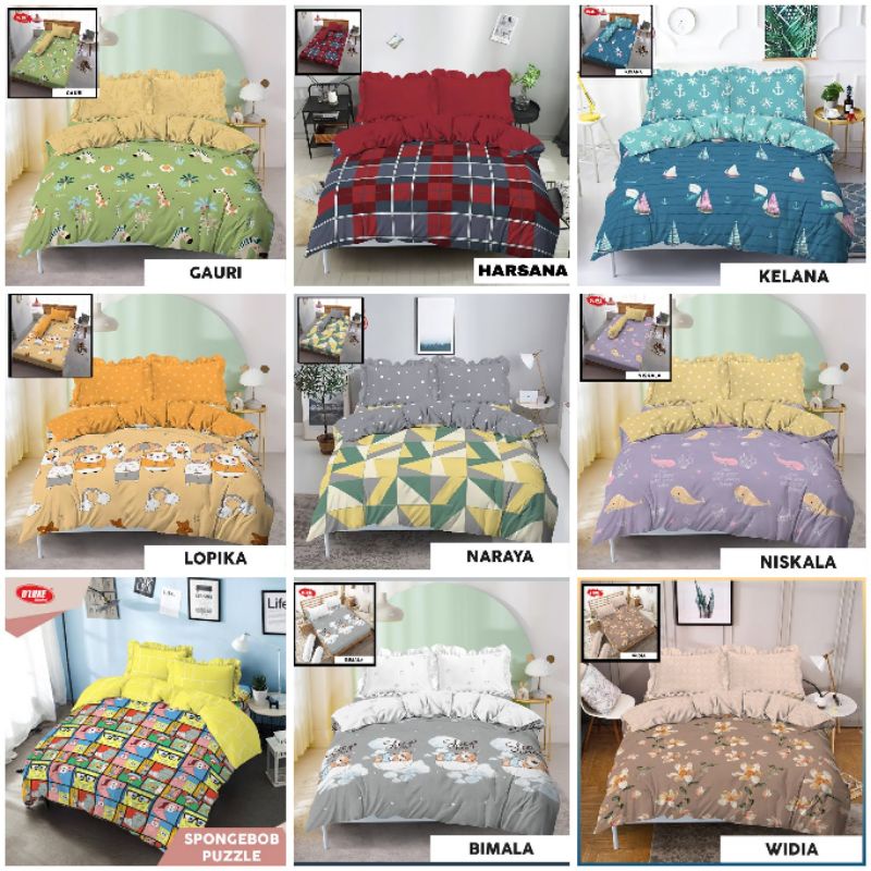 BEDCOVER KINTAKUN 160 MOTIF GAURI / HARSANA / KELANA / LOPIKA / NARAYA / NISKALA / SPONGEBOB