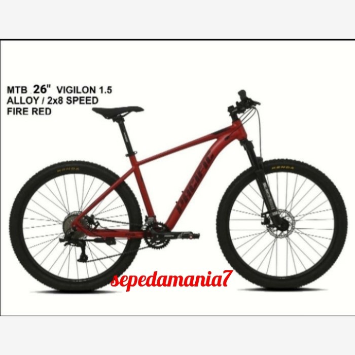 sepeda gunung 26" PACIFIC VIGILON 1.5 FRAME ALLOY 2x8 SPEED REM CAKRAM