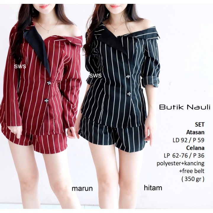 Set atasan celana pakaian wanita