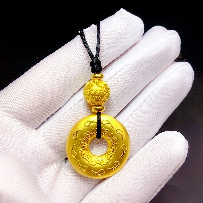 [Ready Stock]Fashion Unique Gold-Plated Ring Necklace Pendant