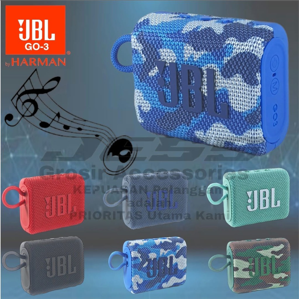 Speaker Bluetooth JBL GO3 PORTABLE Wireless Speker Bluetooth GO-3 STEREO Super Bass G0 3