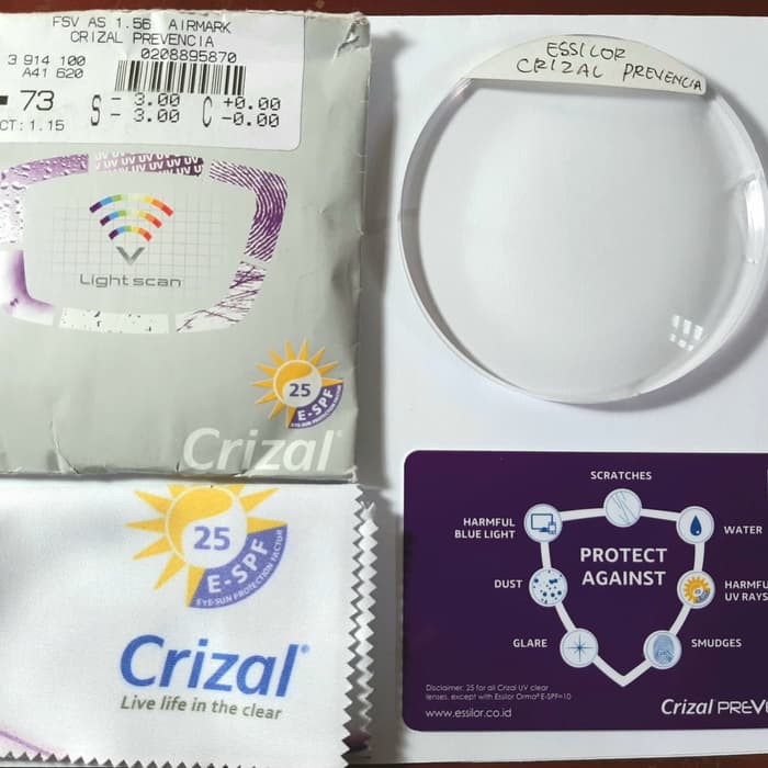 Lensa Essilor Prevencia Blue Light 1.56