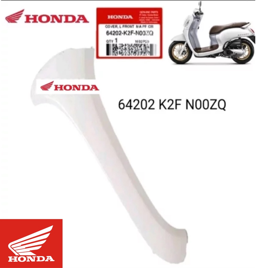 Sayap depan garnish depan scoopy K2F new tahun 2021 warna putih prestige