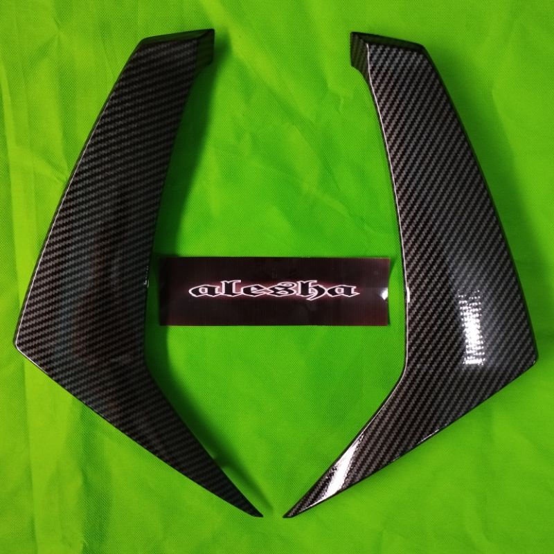 Cover Leksil samping luar spoiler body sirip sayap depan mio M3 Z carbon karbon