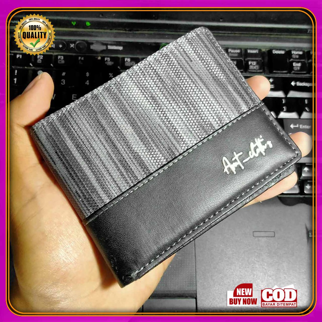 Dompet Lipat distro cowok kekinain Kasual fashionable bahan PVC