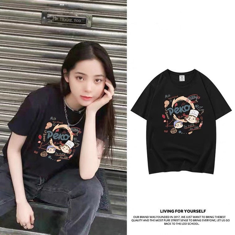 #Sisjuly# Katun Lengan PendekTWanita Longgar T-shirt2022Musim Panas Baru Tipis Jepang Manis Niche Top Wanita P