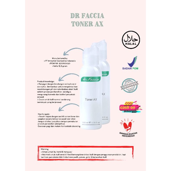 Dr. Faccia - dr faccia Toner AX (jerawat)