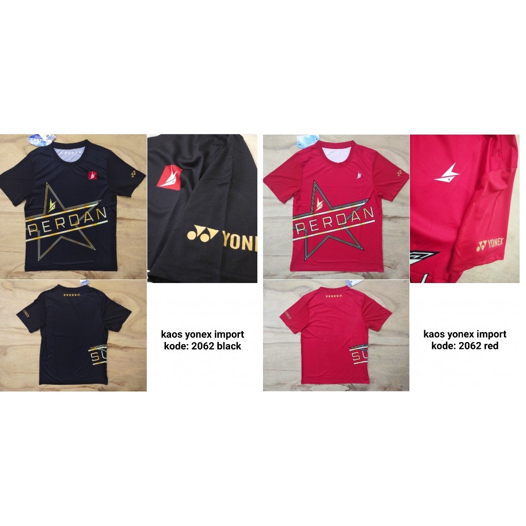 Baju badminton Yonex 2062 kaos badminton import kaos yonex grade ori  Freeongkir