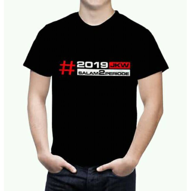 Kaos Tshirt Baju Combed 30S Distro 2019 jokowi 2 periode