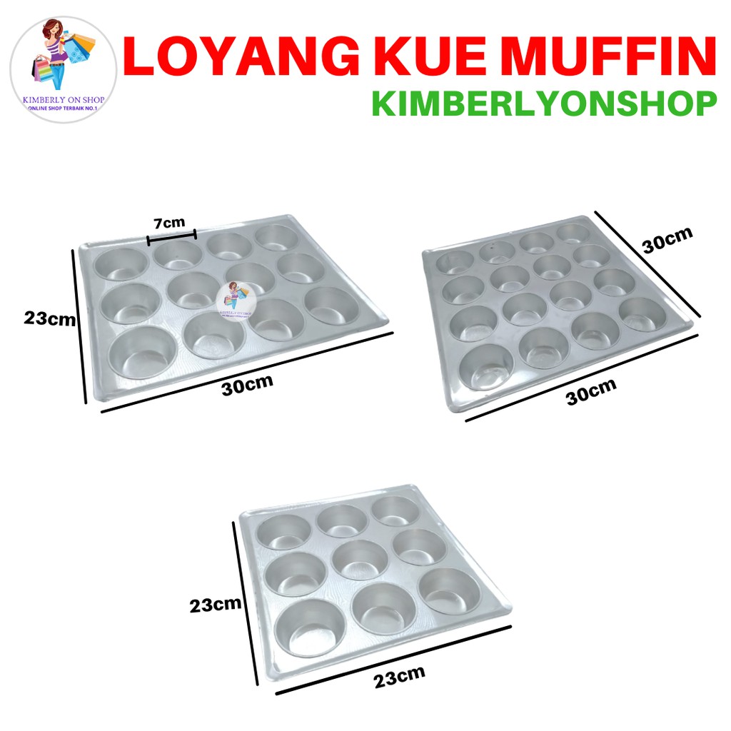 Cetakan Kue Muffin Loyang CupCake Aluminium