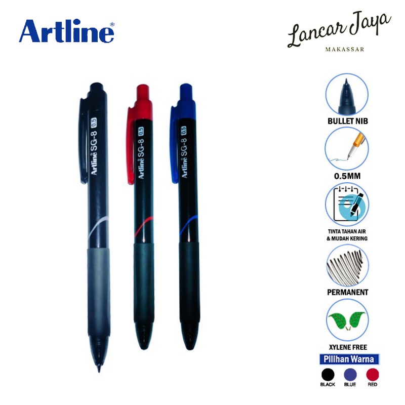 

Retractable Ballpoint Pen ARTLINE SG-8 8850 0.5mm per PCS