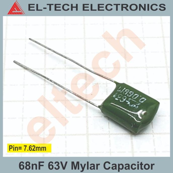 68nF 68 nF KpF Nano Farad Mylar Milar Capacitor Kapasitor elt3ch