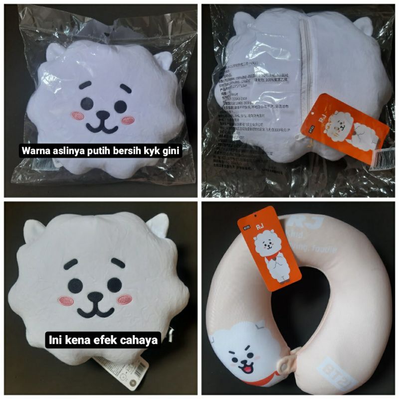 RJ preloved BT21 x Watsons 2in1 neck pillow cushion reverseable official bantal leher boneka