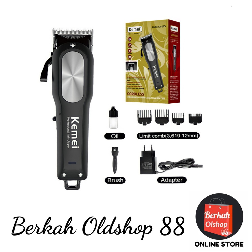 Berkah Oldshop 88 - Hair Clipper KEMEI KM-2604 Mesin Cukur Rambut - Alat Cukur Rambut