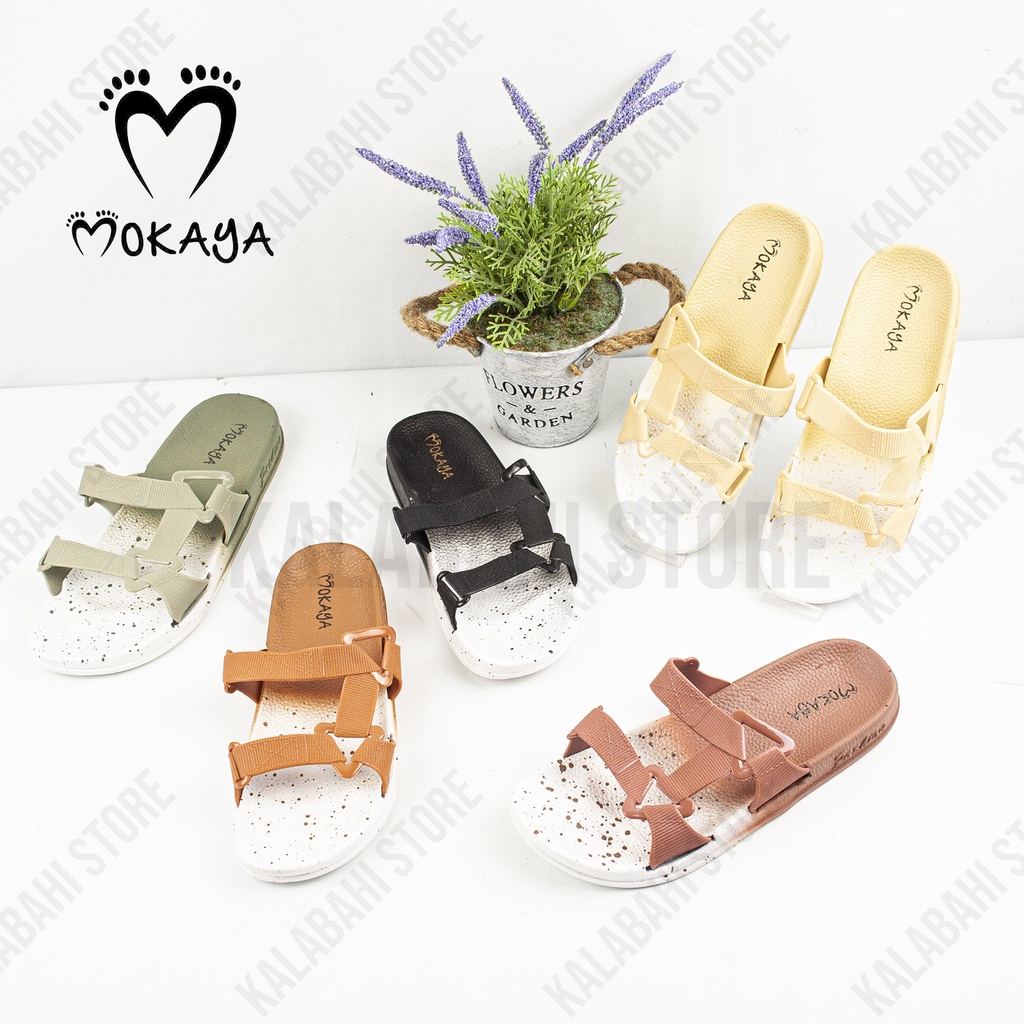 Sandal Slop Semi Gunung Wanita Warna SEMBUR Tali Sambung Keren Import Mokaya 2059 (37-41)-1