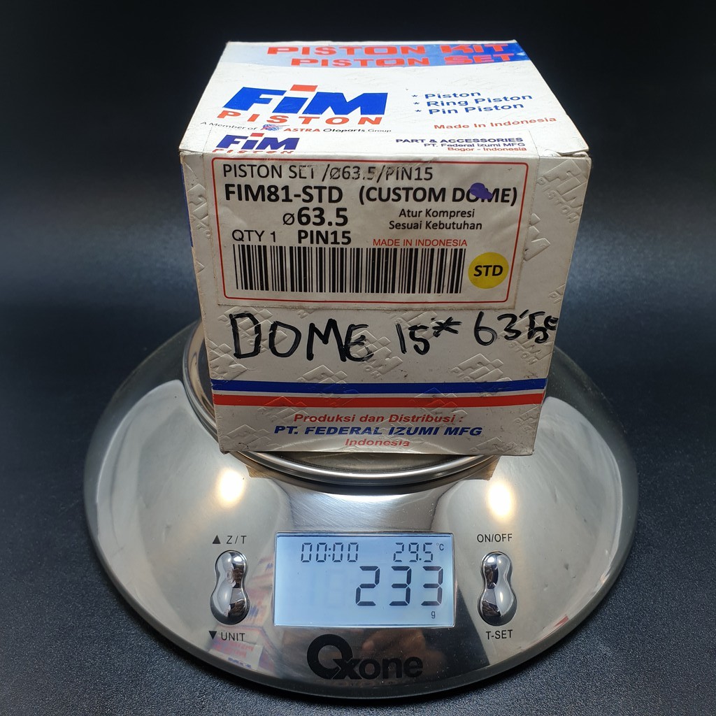 FIM81 PISTON KIT / SEHER KIT CUSTOM DOME MENTAH PEN 15 HONDA CB , CBR150 OLD MIO OS STD - OS 150