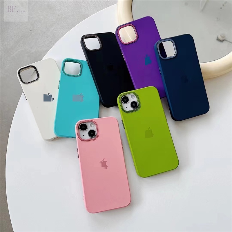 Soft Case Silikon Pelindung Lensa Warna Untuk Iphone 11 12 13 Pro Max