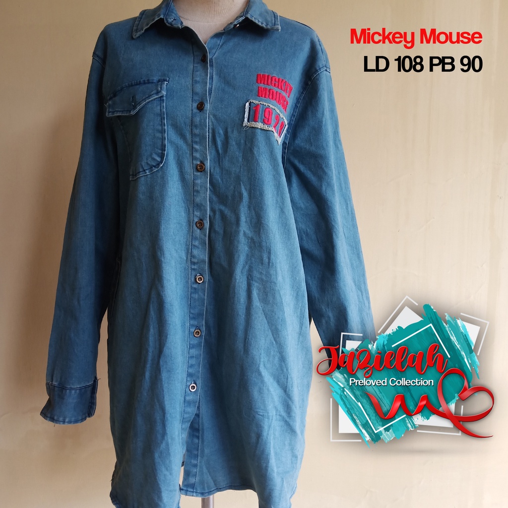 Kemeja Denim Wanita Preloved / PL / Bekas / Second / Seken / Atasan Cewek / Baju Cewe / Jaket Jeans 