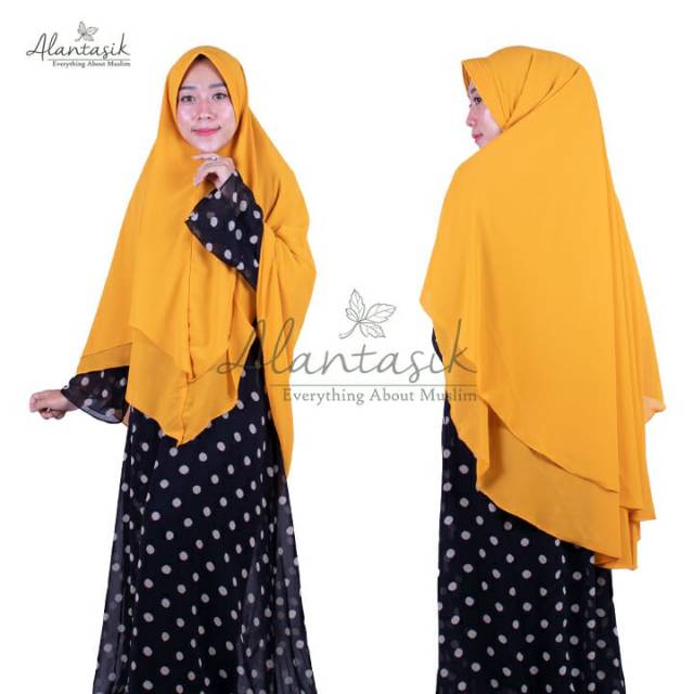 Alantasik - Jilbab / Khimar Jumbo 2 layer ceruty XL R.12