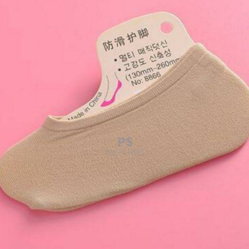 KAOS KAKI HIDDEN SOCK BALET INVISIBLE SOCKS UNISEX KAOS KAKI PENDEK DI BAWAH MATA KAKI ANTI SLIP PS-8