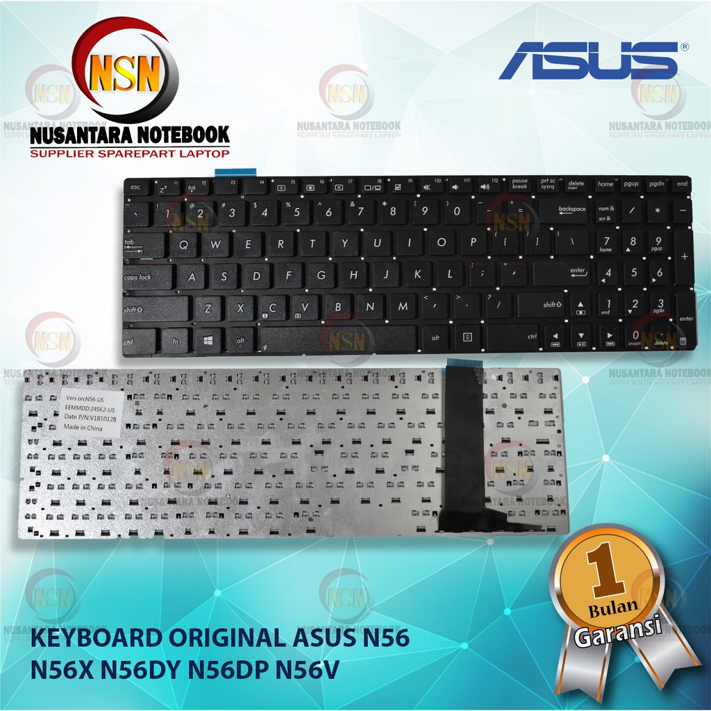 Keyboard Original Asus N56 N56x N56dy N56dp N56v N56vb N56vj N56vm