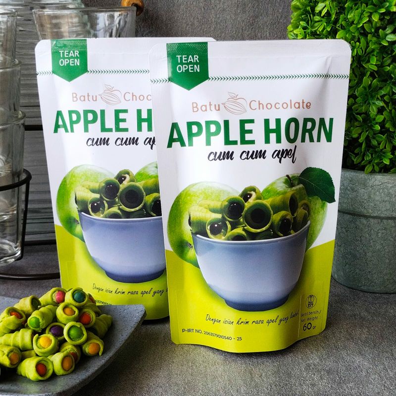 Batu Chocolate - Apple Horn ~ Cum Cum Apel - Oleh Oleh Khas Malang  - Oleh oleh khas Batu - Apel Malang