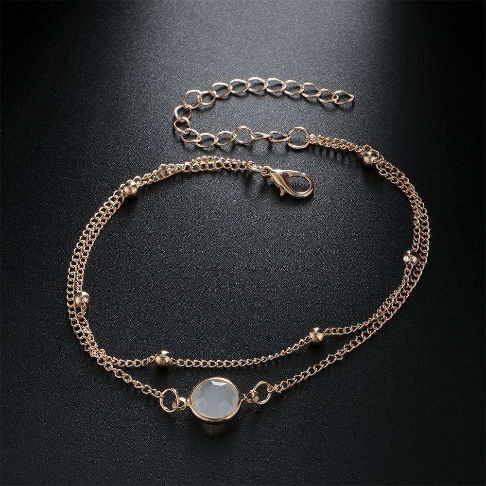 Gelang Kaki Rantai Manik-Manik Dengan Liontin Nanas Untuk Wanita