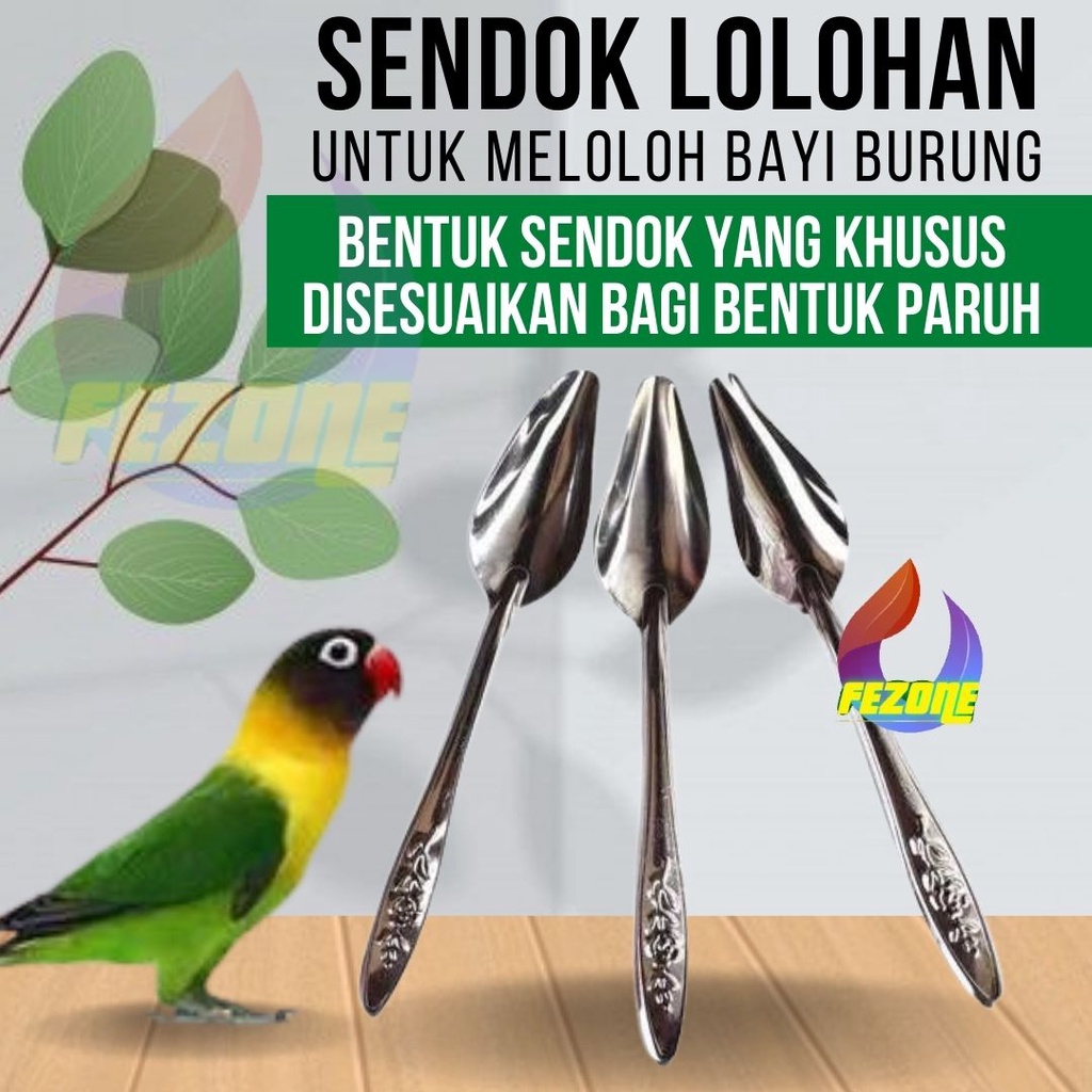 Sendok Bubur Lolohan Anakan Burung No Klep Bukan Suntikan Lolohan FEZONE