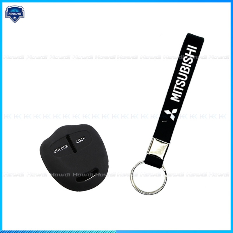 ☆Eksklusif☆Cover Kunci Bahan Silikon Dengan Logo Gantungan Kunci Untuk Mitsubishi Lancer ASX Attrage Triton