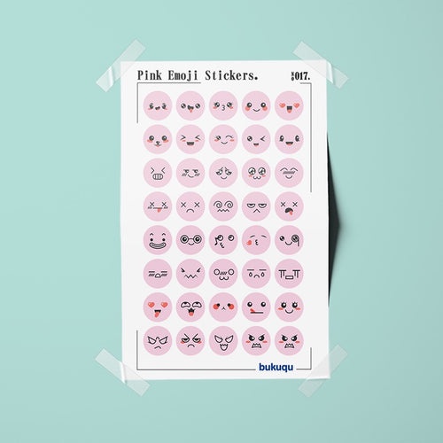 

Bukuqu Stiker Deco Pink Emoji untuk Notebook, Planner