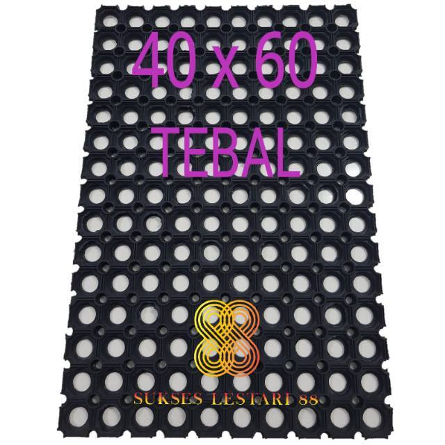 Keset Karpet Karet Anti Slip Kamar Mandi 40 x 60 Tebal - Kompos Tebal