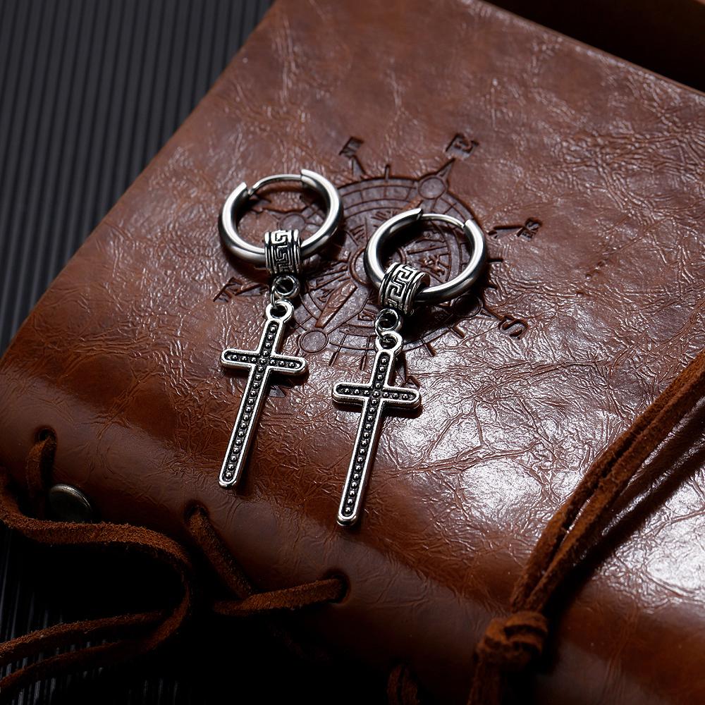 OLEVS Anting Tusuk Bentuk Salib Bahan Stainless Steel OLEVS Anting Tusuk Bentuk Salib Bahan Stainless Steel