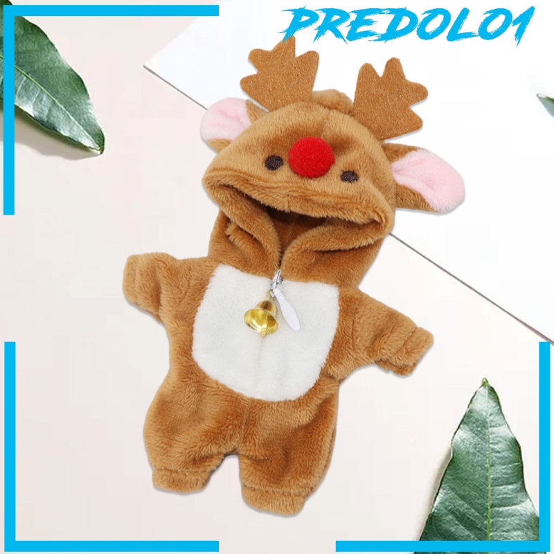 (Predolo1) Mainan Jumpsuit Lengan Panjang Motif Rusa Untuk Boneka Bjd 1 / 12 Ob11 Gsc