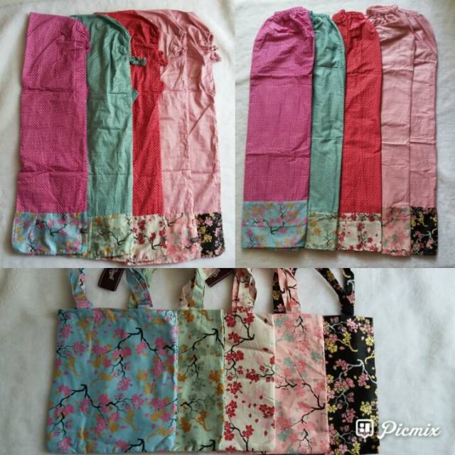 Mukena anak katun jepang polkadot