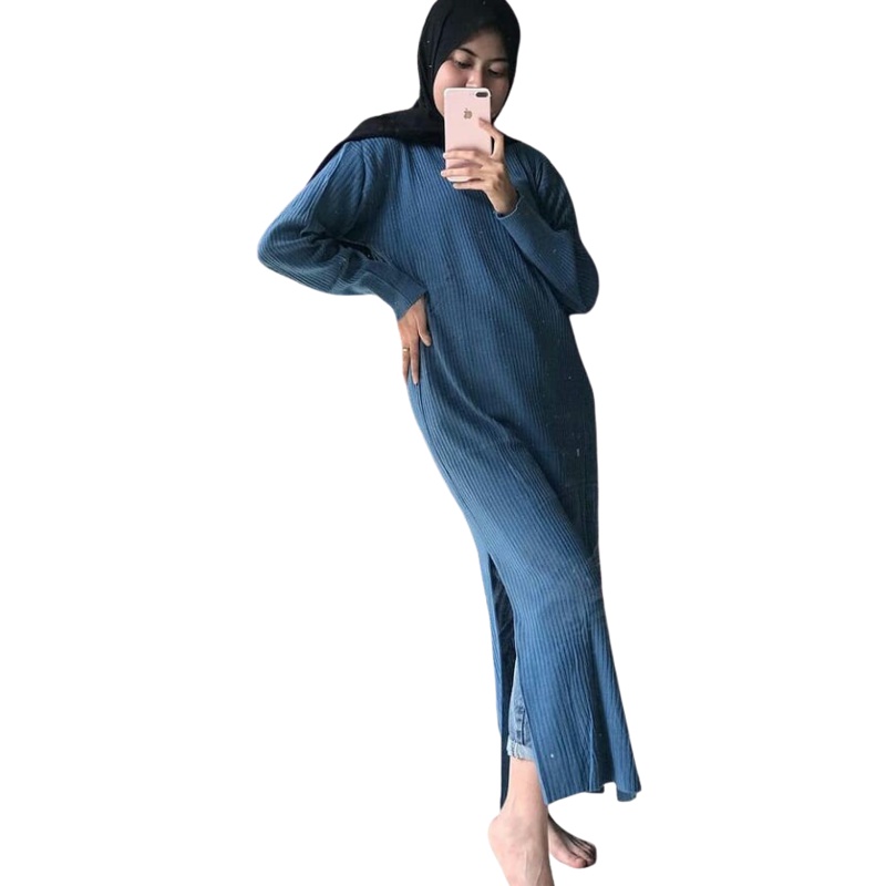 Tunik Azkiya Longtunik / tunik rajut panjang / baju wanita