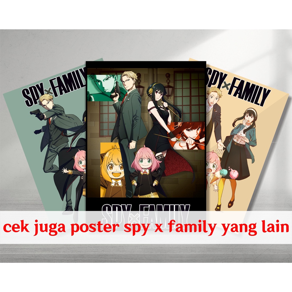 Koleksi Poster A4 Anime Spy X Family B  -  Anya Loid Yor Forger