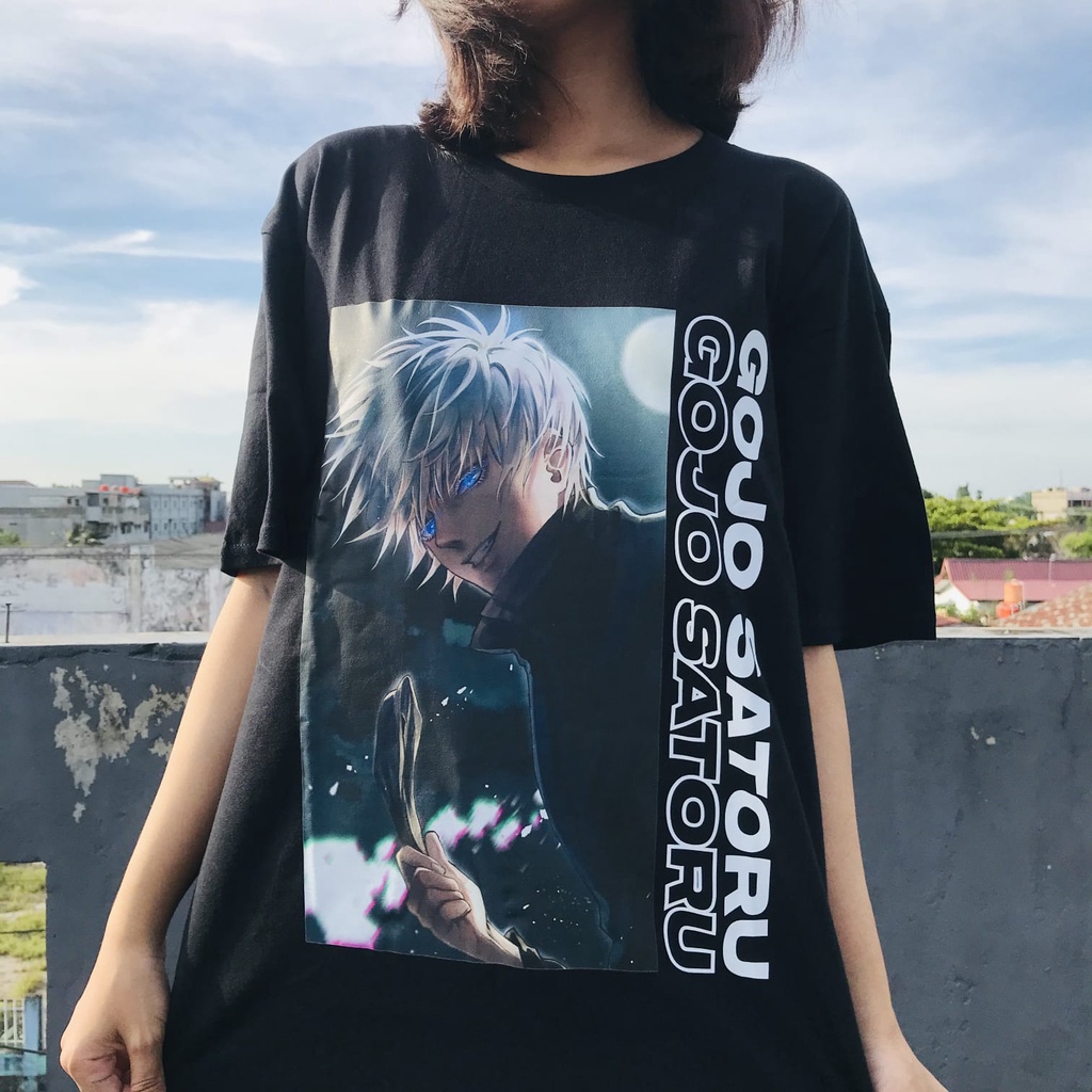 Tshirt Gojo Satoru Smile Anime Manga Jujutsu Kaisen Premium Unisex