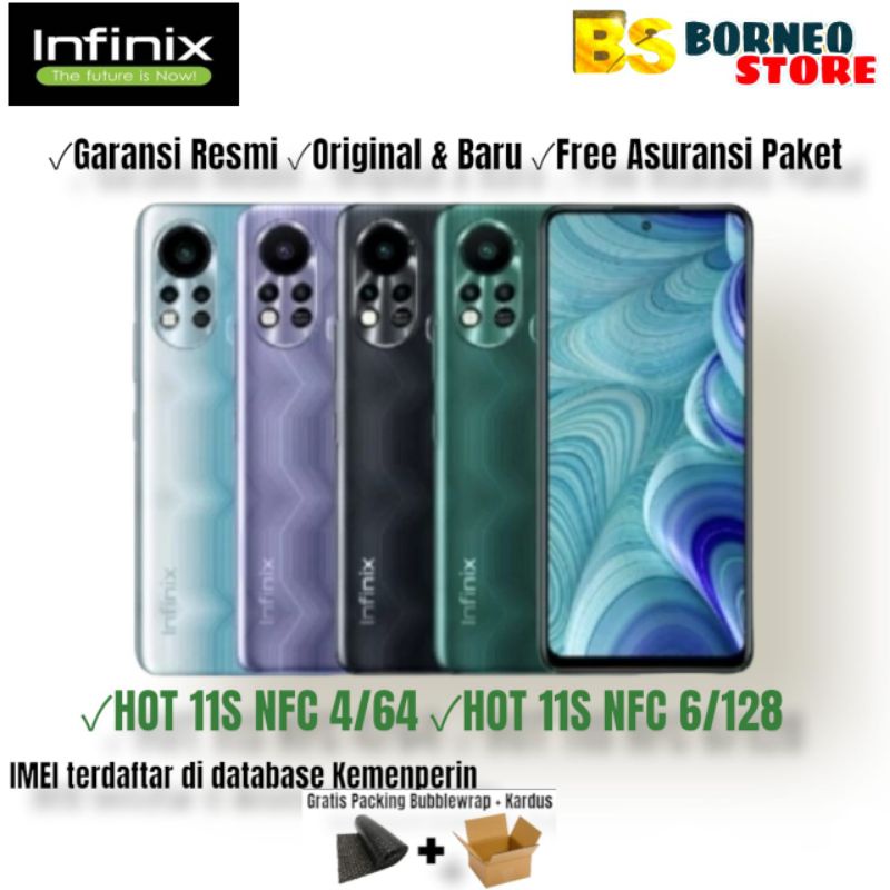INFINIX HOT 11S NFC 4/64GB - INFINIX HOT 11S NFC 6/128GB - GARANSI RESMI
