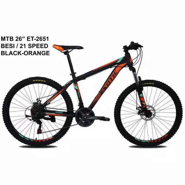 KHUSUS LUAR KOTA - Sepeda Gunung Exotic - MTB 26 Inch ET-2651 Besi EF 61