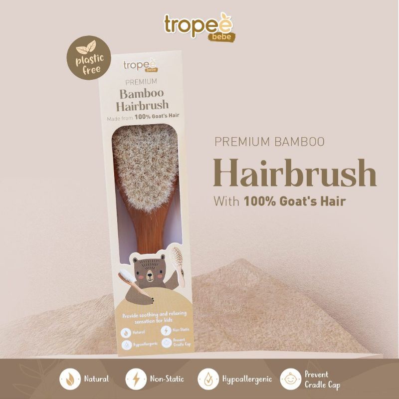 Tropee Bebe - Sisir Bamboo (Hairbrush &amp; Comb Premium Set) / Hairbrush / Hair comb