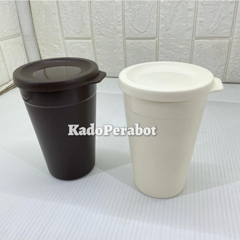 gelas tutup - gelas tumbler tebal - gelas cangkir hoyaplast tutup