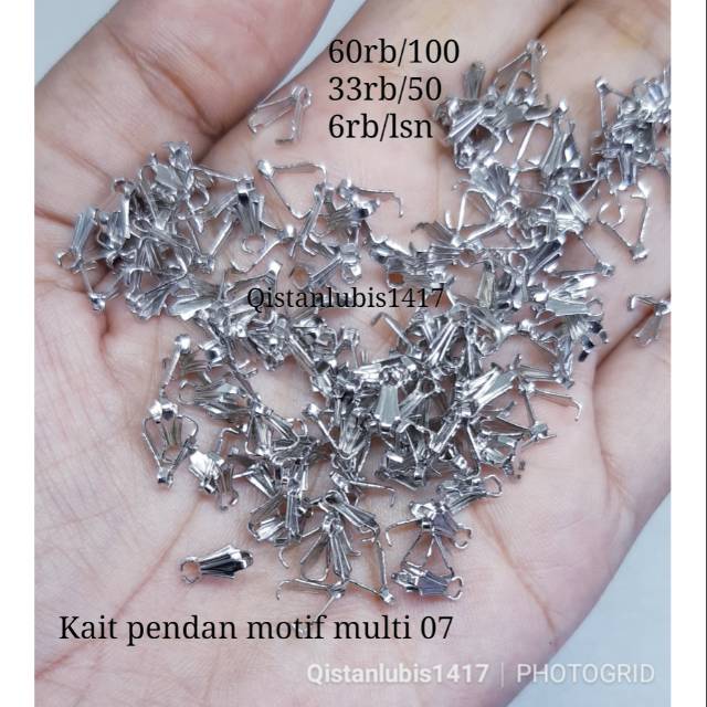 Kait motif silver ecer grosir