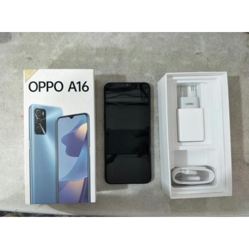 oppo a16 ram 3/32 lengkap ori SECOND