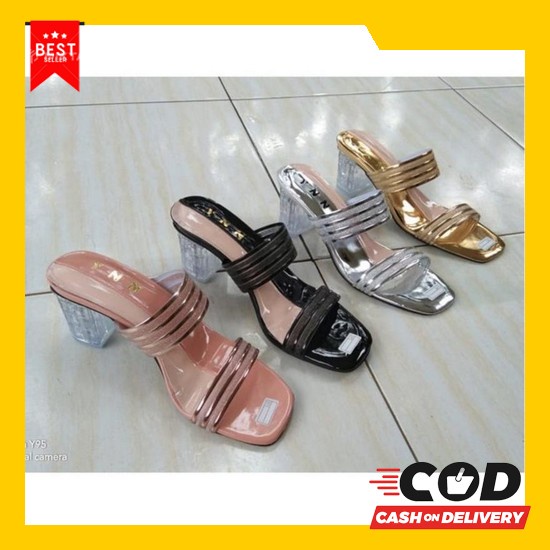 High Heels Sendal Hak Tinggi Wanita Pesta Sandal Haihil Korea Terbaru  Dfc Heels Hak Tahu Kaca Alesh